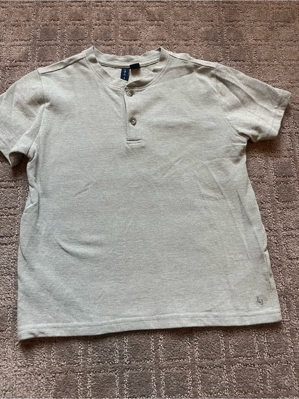 Classic Short-Sleeve Pique Henley Shirt - Light green Janie & Jack